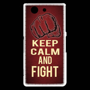 Coque Sony Xperia Z3 Compact Keep Calm and Fight Rouge