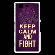 Coque Sony Xperia Z3 Compact Keep Calm and Fight Violet