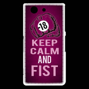 Coque Sony Xperia Z3 Compact Keep Calm and Fist Rose