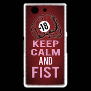 Coque Sony Xperia Z3 Compact Keep Calm and Fist Rouge