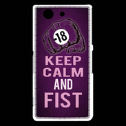 Coque Sony Xperia Z3 Compact Keep Calm and Fist Violet