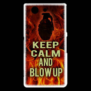 Coque Sony Xperia Z3 Compact Keep Calm and Grenade Feu