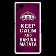 Coque Sony Xperia Z3 Compact Keep Calm and Hakuna Matata rose
