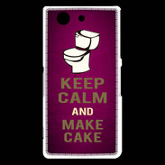 Coque Sony Xperia Z3 Compact Keep Calm and Make cake Rose