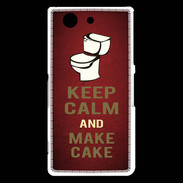 Coque Sony Xperia Z3 Compact Keep Calm and Make cake Rouge