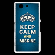 Coque Sony Xperia Z3 Compact Keep Calm and Miskine Bleu