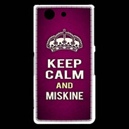 Coque Sony Xperia Z3 Compact Keep Calm and Miskine Rose
