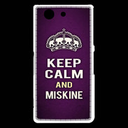 Coque Sony Xperia Z3 Compact Keep Calm and Miskine Violet