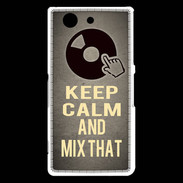 Coque Sony Xperia Z3 Compact Keep calm and Mix That Gris