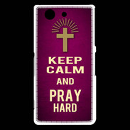 Coque Sony Xperia Z3 Compact Keep Calm and Pray Christian Rose