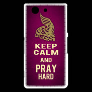 Coque Sony Xperia Z3 Compact Keep Calm and Pray Muslim Rose
