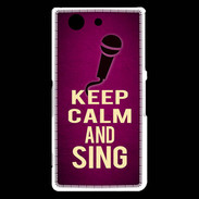 Coque Sony Xperia Z3 Compact Keep Calm and Sing Rose