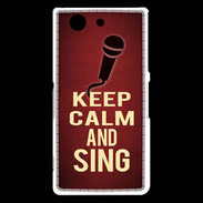 Coque Sony Xperia Z3 Compact Keep Calm and Sing Rouge