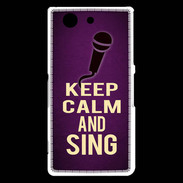 Coque Sony Xperia Z3 Compact Keep Calm and Sing Violet