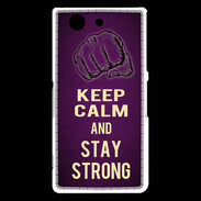 Coque Sony Xperia Z3 Compact Keep Calm and Stay strong Violet