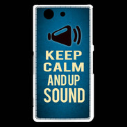 Coque Sony Xperia Z3 Compact Keep Calm and Up Sound Bleu