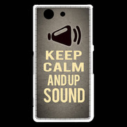 Coque Sony Xperia Z3 Compact Keep Calm and Up Sound Gris