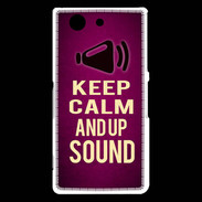 Coque Sony Xperia Z3 Compact Keep Calm and Up Sound Rose