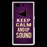 Coque Sony Xperia Z3 Compact Keep Calm and Up Sound Violet