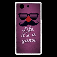 Coque Sony Xperia Z3 Compact Life It's a game Rose ZG