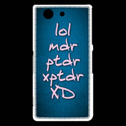 Coque Sony Xperia Z3 Compact LOL MDR bleu ZG