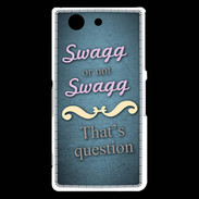 Coque Sony Xperia Z3 Compact Swag or Not bleu ZG