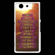Coque Sony Xperia Z3 Compact Message codé ZG