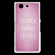 Coque Sony Xperia Z3 Compact Boulot Sexo Dodo Rose ZG