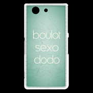 Coque Sony Xperia Z3 Compact Boulot Sexo Dodo Vert ZG