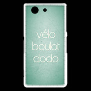 Coque Sony Xperia Z3 Compact Vélo Boulot Dodo Vert ZG