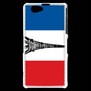 Coque Sony Xperia Z1 Compact Drapeau français et Tour Eiffel