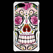 Coque Sony Xperia Z1 Compact Tête de mort design et coloré