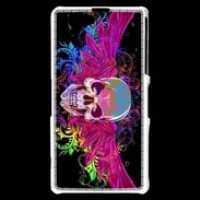 Coque Sony Xperia Z1 Compact Tête de mort design et colorée
