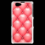 Coque Sony Xperia Z1 Compact Capitonnage Rose