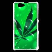 Coque Sony Xperia Z1 Compact Cannabis Effet bulle verte