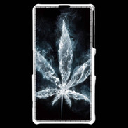 Coque Sony Xperia Z1 Compact Feuille de cannabis en fumée