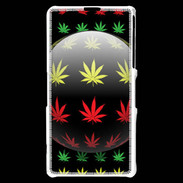 Coque Sony Xperia Z1 Compact Effet cannabis sur fond noir