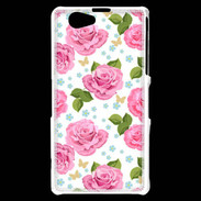 Coque Sony Xperia Z1 Compact Vintage Rose 3
