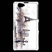 Coque Sony Xperia Z1 Compact Vintage Paris en dessin