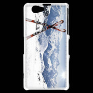 Coque Sony Xperia Z1 Compact Paire de ski en montagne