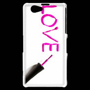 Coque Sony Xperia Z1 Compact Love avec vernis à ongle