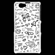 Coque Sony Xperia Z1 Compact Mélange de mots