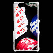 Coque Sony Xperia Z1 Compact Quinte poker