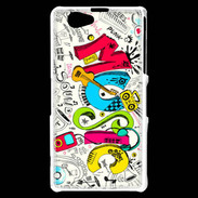 Coque Sony Xperia Z1 Compact Graffiti Musique