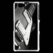 Coque Sony Xperia Z1 Compact Guitare en noir et blanc