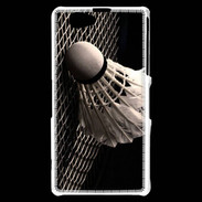 Coque Sony Xperia Z1 Compact Volant de Badminton en noir et blanc