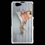 Coque Sony Xperia Z1 Compact Bébé nounours dormant dans une bassine