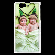 Coque Sony Xperia Z1 Compact Jumeaux coeur