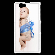 Coque Sony Xperia Z1 Compact Bébé ruban bleu