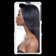 Coque Sony Xperia Z1 Compact Femme metisse noire 2